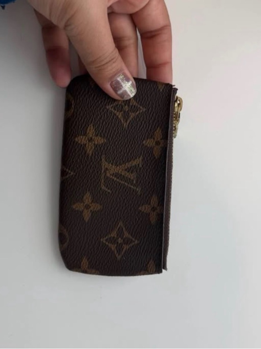 Louis Vuitton Monogram Zip Card Holder in Brown